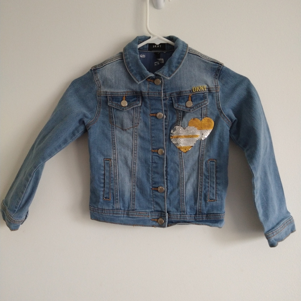 Girl jeans  jacket girl size 6 DKNW